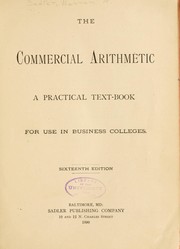 Cover of: Commercial arithmetic | W. H. Sadler