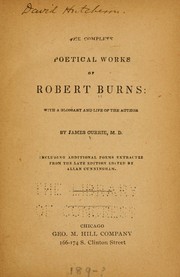 Cover of: The complete poetical works of Robert Burns