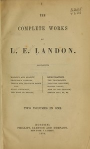 Cover of: The complete works of L. E. Landon ...