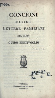 Cover of: Concioni, elogi, lettere familiari