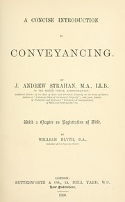 Cover of: A concise introduction to conveyancing.