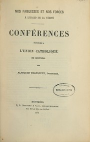 Cover of: Conferences prononcees a l'Union catholique de Montreal