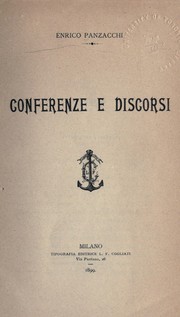 Cover of: Conferenze e discorsi