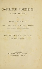 Cover of: Conférence arménienne à Amsterdam par Minas Tchéraz by Minas Tchéraz