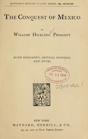 Cover of: The conquest of Mexico