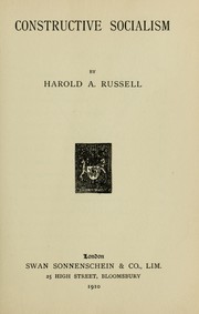 Cover of: Constructive socialism by Harold A. Russell