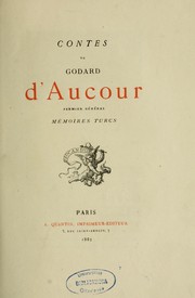 Cover of: Contes de Godard d'Aucour: Mémoires tures.