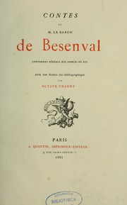 Cover of: Contes de M. le baron de Besenval