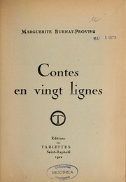 Cover of: Contes en vingt lignes