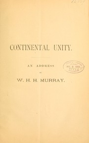 Cover of: Continental unity