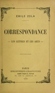 Cover of: Correspondance by Émile Zola