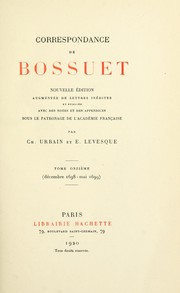 Cover of: Correspondance de Bossuet. by Jacques Bénigne Bossuet