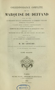 Cover of: Correspondance complète de la marquise Du Deffand avec ses amis by Marie de Vichy Chamrond marquise du Deffand