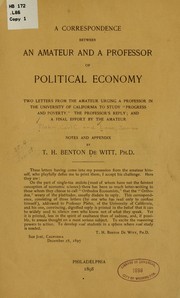 A correspondence between an amateur and a professor of political economy by James Love (undifferentiated)