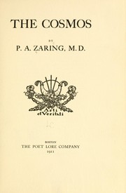 Cover of: The cosmos by P. A. Zaring, P. A. Zaring