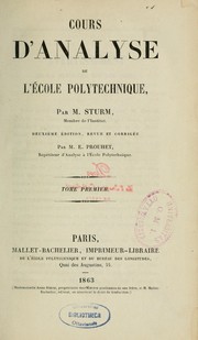Cover of: Cours d'analyse de l'École polytechnique