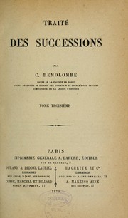 Cover of: Cours de Code Napoléon by Charles Demolombe