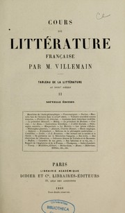 Cover of: Cours de littérature française