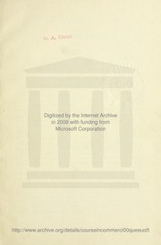 Cover of: Course in commercial law by Queen's University (Kingston, Ont.)