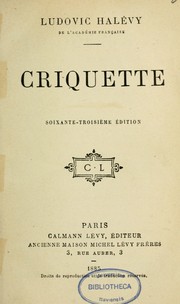 Cover of: Criquette by Ludovic Halévy