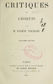 Cover of: Critiques et croquis