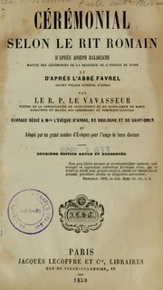 Cover of: Cérémonial selon le rit romain by Giuseppe Baldeschi