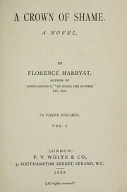 Cover of: A crown of shame. A novel by Florence Marryat