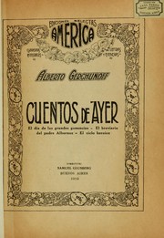 Cover of: Cuentos de ayer by Alberto Gerchunoff