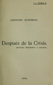 Cover of: Cuestiones económicas by José Luis Tejada Sorgano