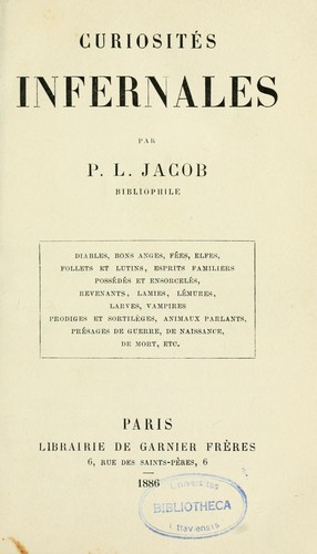 Curiosités infernales by P. L. Jacob