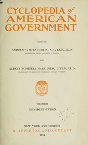 Cover of: Cyclopedia of American government