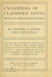 Cover of: Cyclopedia of classified dates: with an exhaustive index