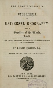 Cover of: Cyclopedia of universal geography: being a gazetteer of the world ...