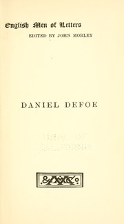 Cover of: Daniel Defoe. by William Minto, William Minto