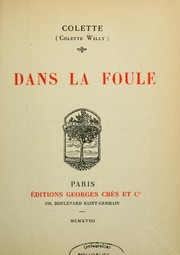 Cover of: Dans la foule by Colette