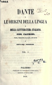 Cover of: Dante e le origini della lingua e della letteratura italiana
