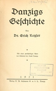 Cover of: Danzigs Geschichte.
