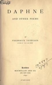 Cover of: Daphne andother poems by Frederick Tennyson