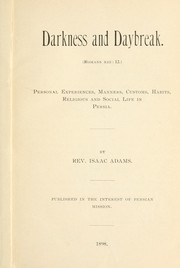 Cover of: Darkness and daybreak | Isaac Adams