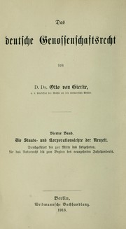 Cover of: Das deutsche Genossenschaftsrecht