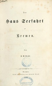 Cover of: Das Haus Seefahrt zu Bremen