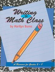 Writing in math class by Marilyn Burns