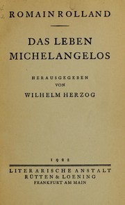 Cover of: Das Leben Michelangelos by Romain Rolland