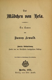 Cover of: Das Mädchen von Hela by Fanny Lewald