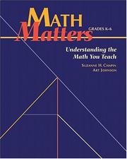 Cover of: Math Matters: Understanding the Math You Teach, Grades K-6