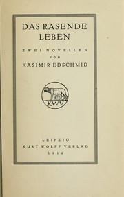 Cover of: Das rasende Leben: zwei Novellen
