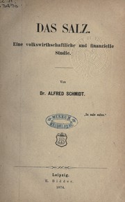 Das Salz by Schmidt, Alfred