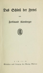 Cover of: Das Schloss der Frevel
