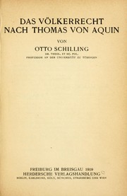 Cover of: Das Völkerrecht nach Thomas von Aquin