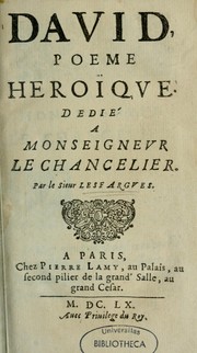 Cover of: David, poème héroïque